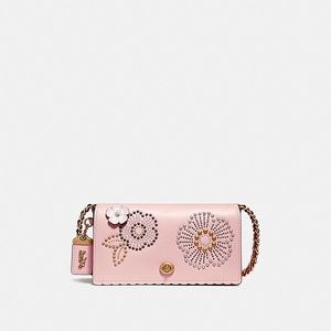 Coach dinky rivet tea rose purse